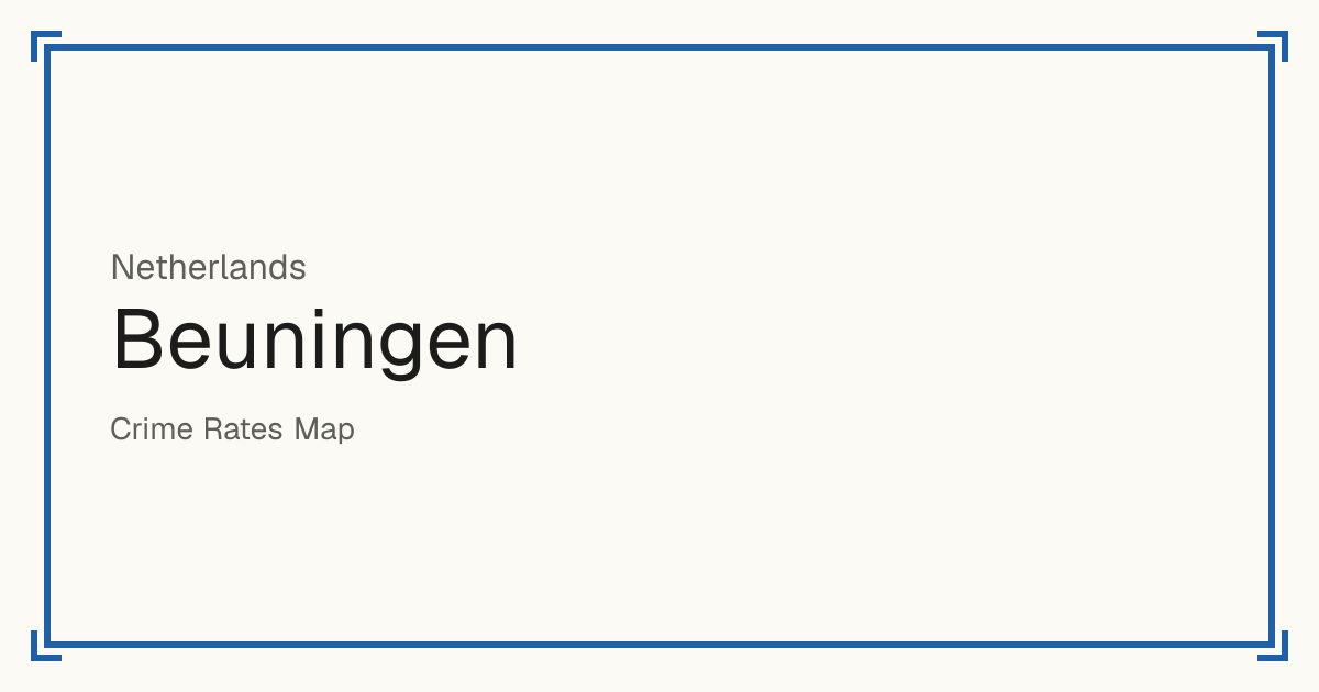 Beuningen, Netherlands: Safety scores from 1 to 10 for 36 places, each compared with other places in the same country or state.