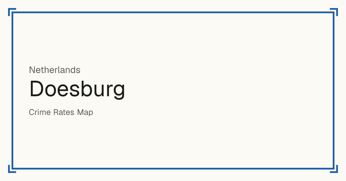 Doesburg, Netherlands: Safety scores from 1 to 10 for 10 places, each compared with other places in the same country or state.