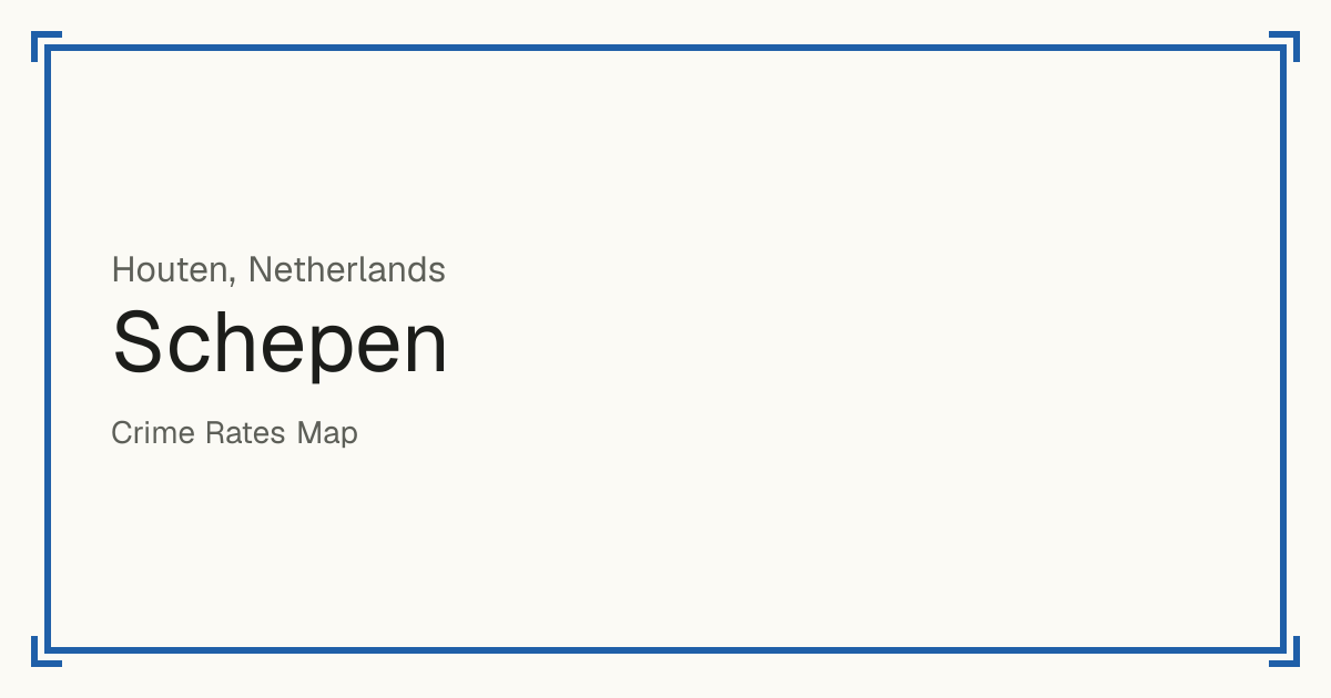 Schepen, Netherlands: recorded crime per 100,000 people by type and a Safety score from 1 to 10 compared with other places in the same country or state.