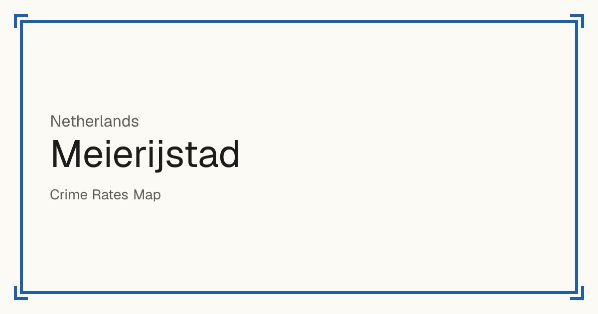 Meierijstad, Netherlands: Safety scores from 1 to 10 for 83 places, each compared with other places in the same country or state.