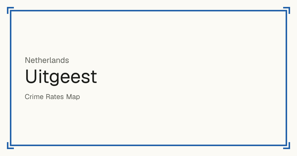 Uitgeest, Netherlands: Safety scores from 1 to 10 for 6 places, each compared with other places in the same country or state.