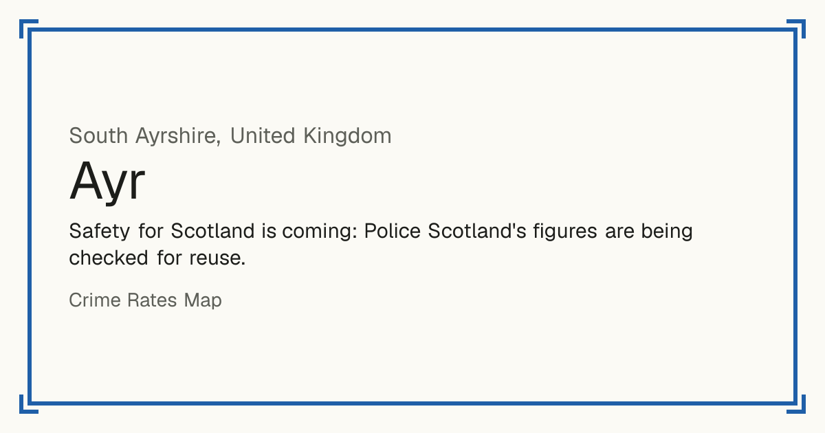 Safety for Scotland is coming: Police Scotland's figures are being checked for reuse.