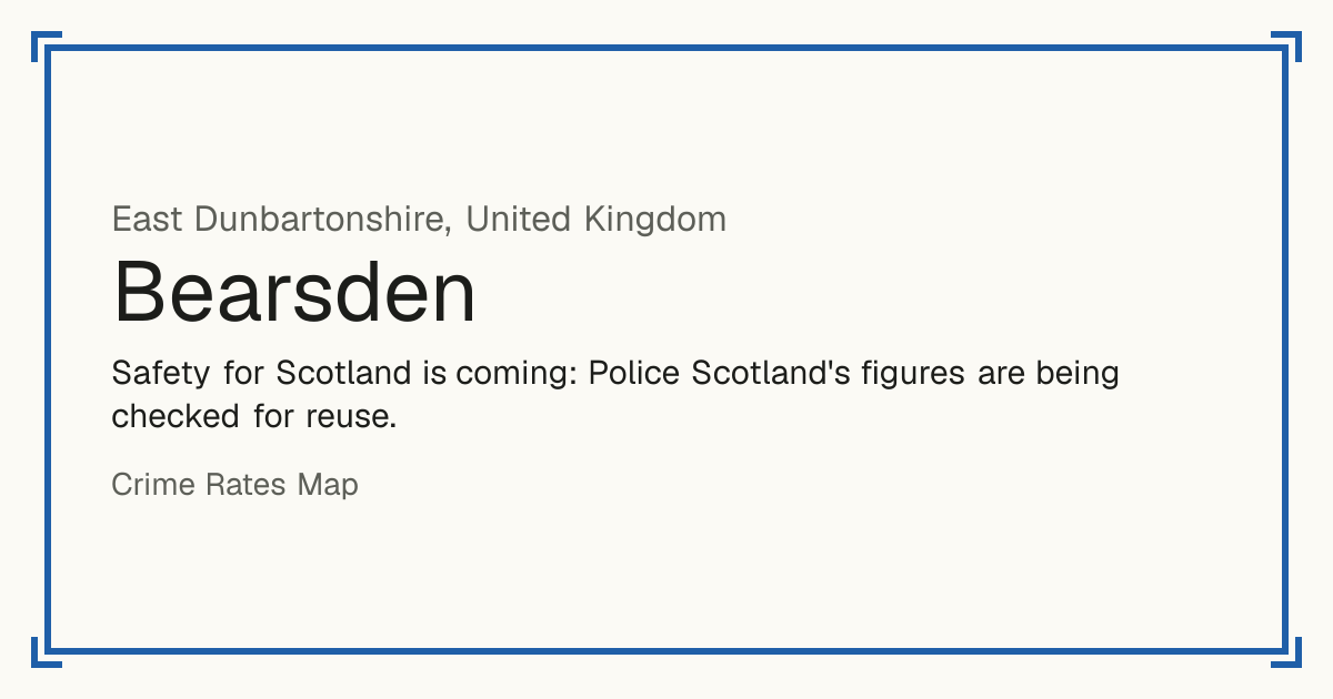 Safety for Scotland is coming: Police Scotland's figures are being checked for reuse.