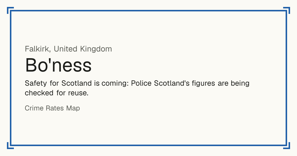 Safety for Scotland is coming: Police Scotland's figures are being checked for reuse.