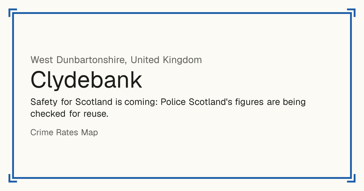 Safety for Scotland is coming: Police Scotland's figures are being checked for reuse.