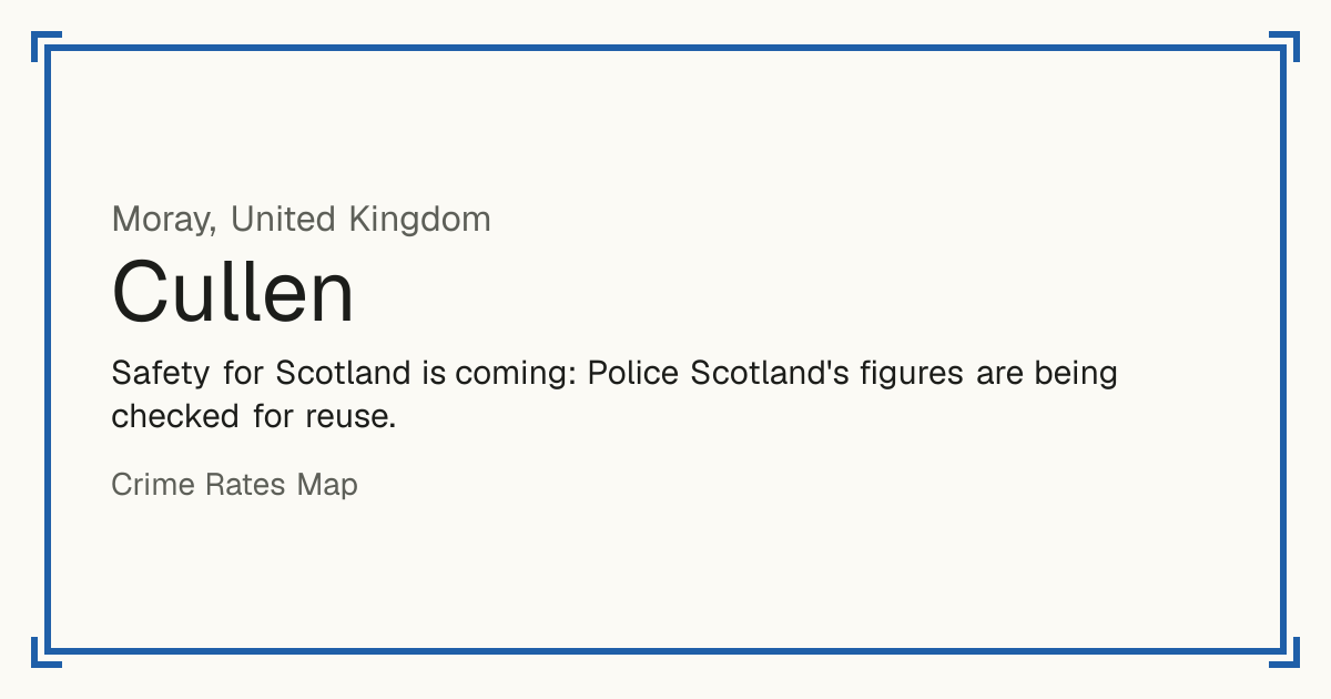 Safety for Scotland is coming: Police Scotland's figures are being checked for reuse.