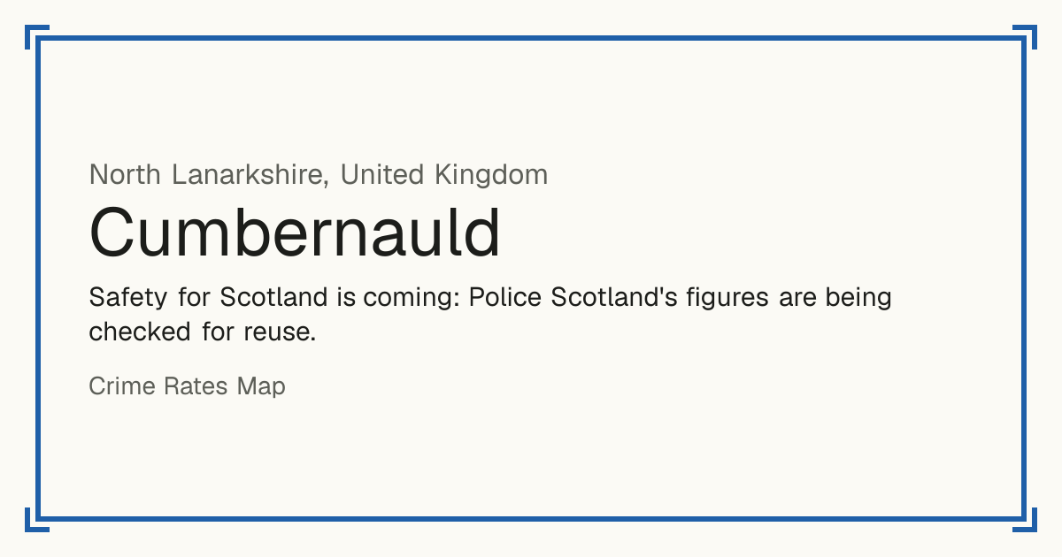 Safety for Scotland is coming: Police Scotland's figures are being checked for reuse.