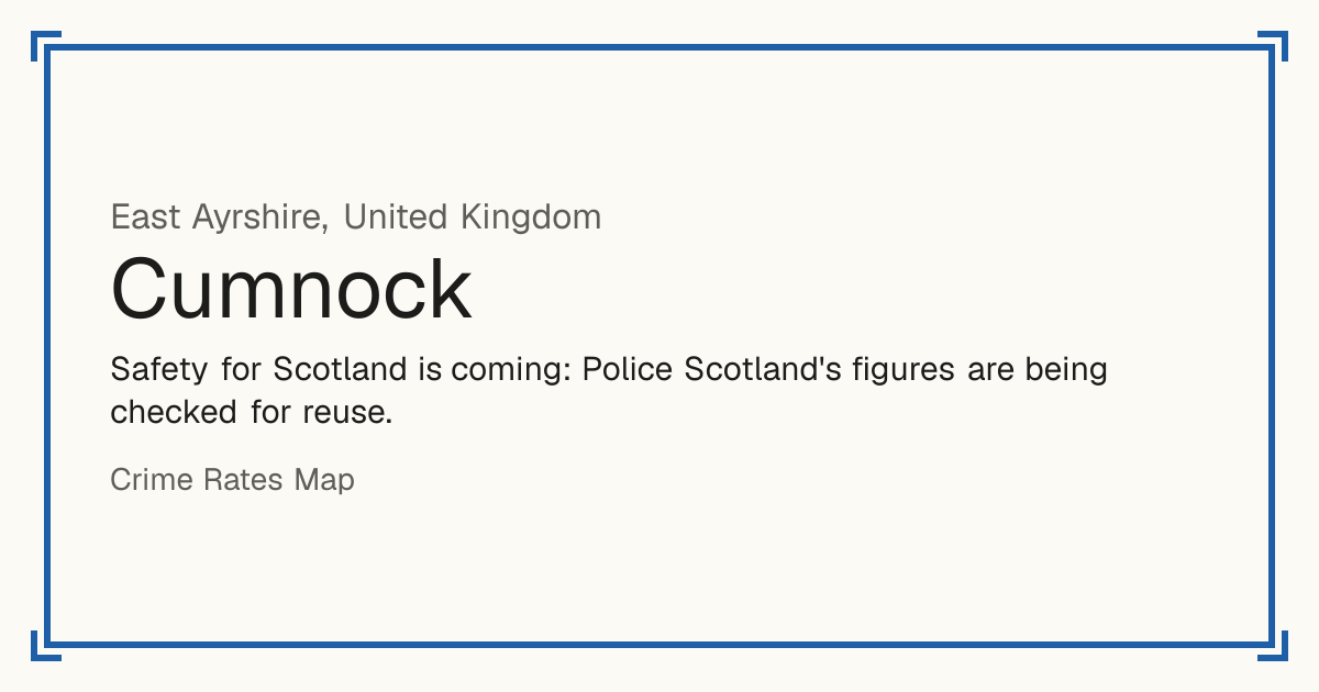 Safety for Scotland is coming: Police Scotland's figures are being checked for reuse.