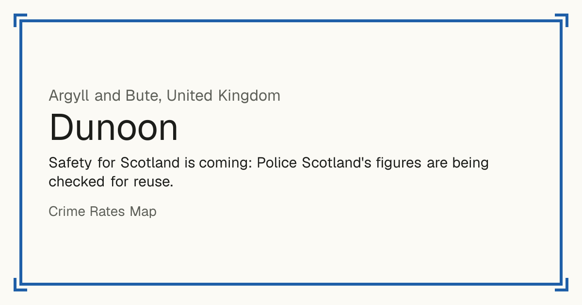 Safety for Scotland is coming: Police Scotland's figures are being checked for reuse.