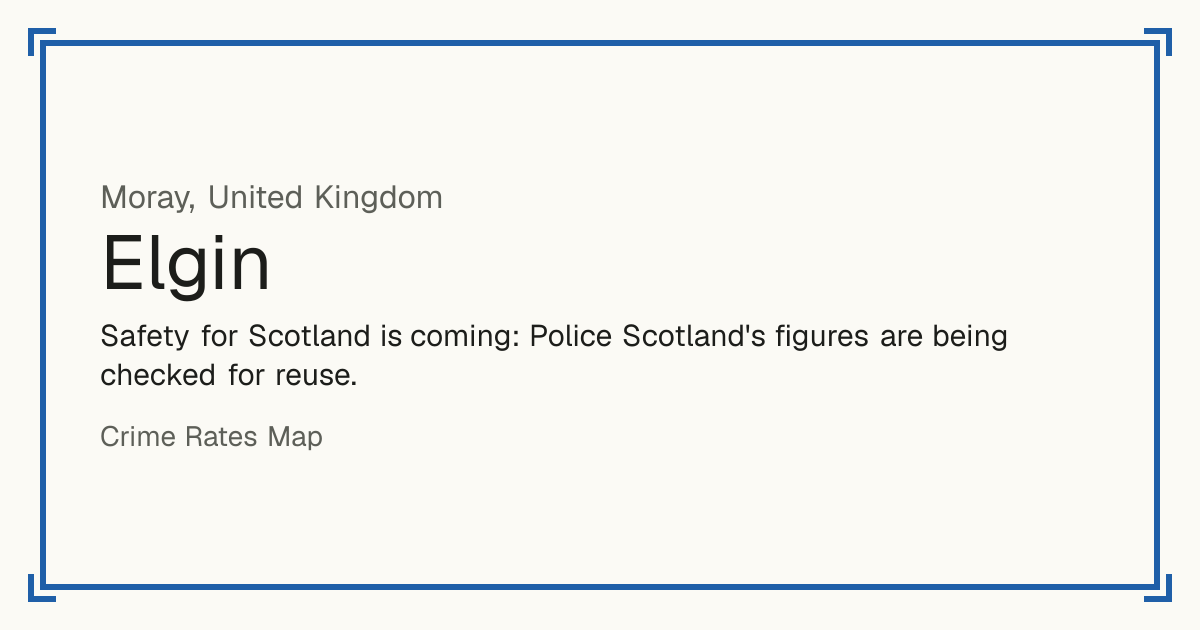 Safety for Scotland is coming: Police Scotland's figures are being checked for reuse.