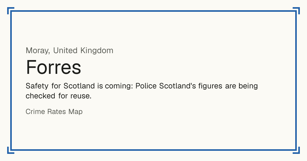 Safety for Scotland is coming: Police Scotland's figures are being checked for reuse.