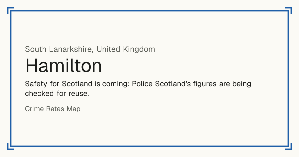 Safety for Scotland is coming: Police Scotland's figures are being checked for reuse.