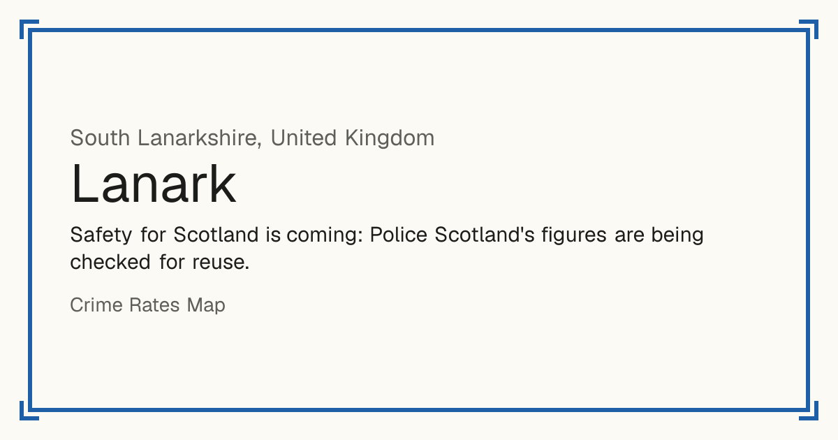 Safety for Scotland is coming: Police Scotland's figures are being checked for reuse.