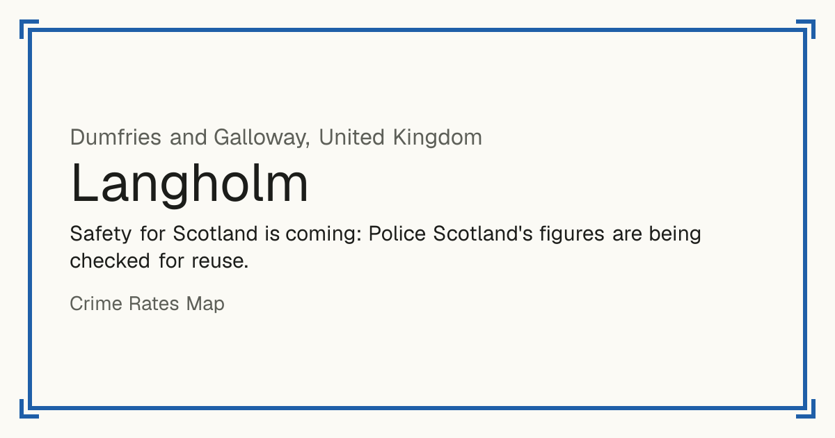 Safety for Scotland is coming: Police Scotland's figures are being checked for reuse.