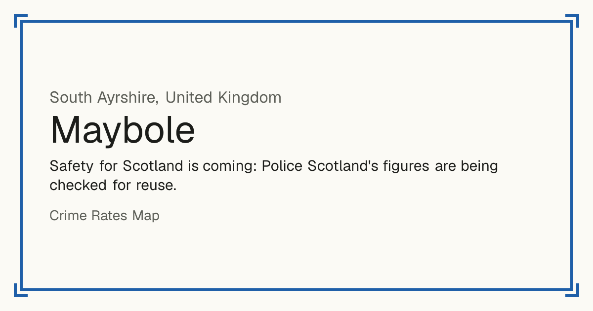 Safety for Scotland is coming: Police Scotland's figures are being checked for reuse.