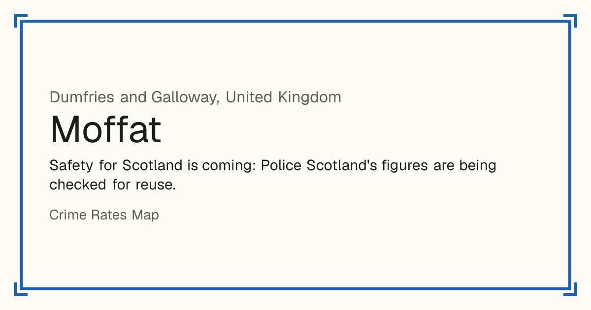 Safety for Scotland is coming: Police Scotland's figures are being checked for reuse.