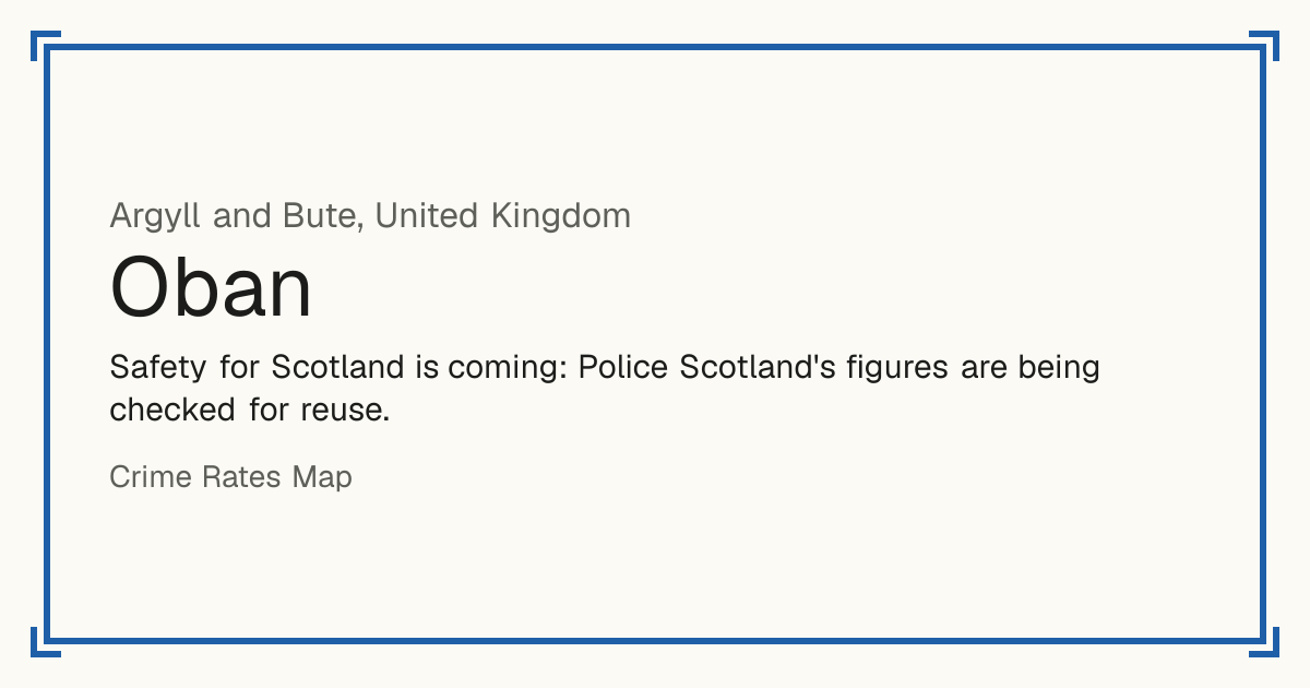 Safety for Scotland is coming: Police Scotland's figures are being checked for reuse.