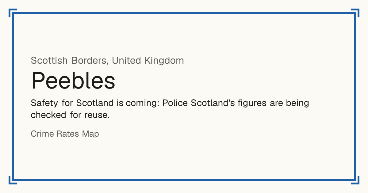 Safety for Scotland is coming: Police Scotland's figures are being checked for reuse.