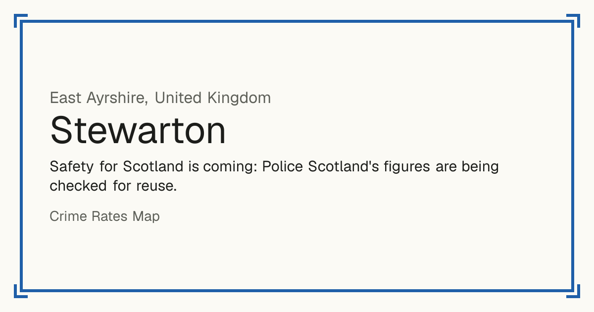 Safety for Scotland is coming: Police Scotland's figures are being checked for reuse.