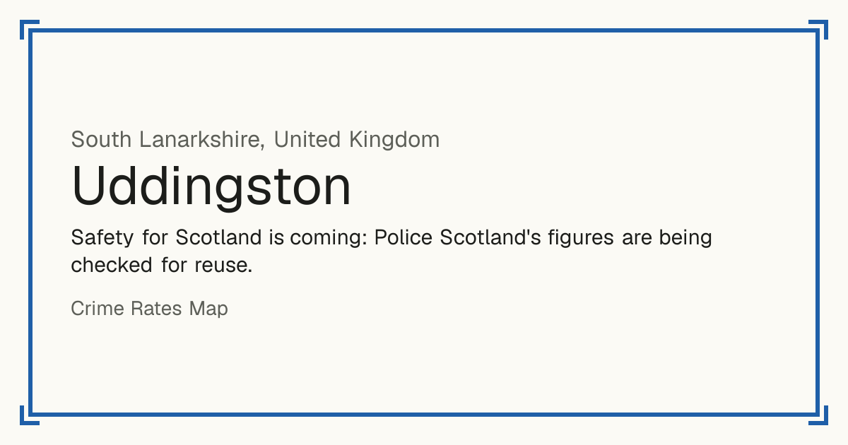 Safety for Scotland is coming: Police Scotland's figures are being checked for reuse.